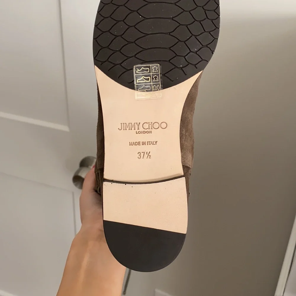 Jimmy Choo Suede Flat Mayfair boot, NWT Size 7.5 - Picture 3 of 4